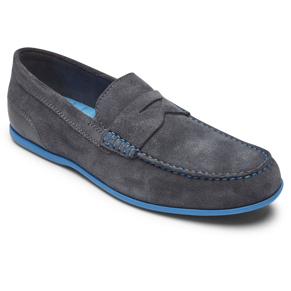 Rockport Singapore Mens Slip-On - Malcom Penny Dark Grey - LD3156984